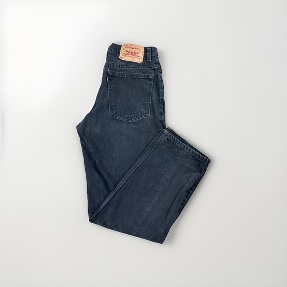 Levi's Denim - Vintage Levi’s 512 Jeans Women’s 11 Jr S Black Slim Straight 90s Denim 28x28 Fit